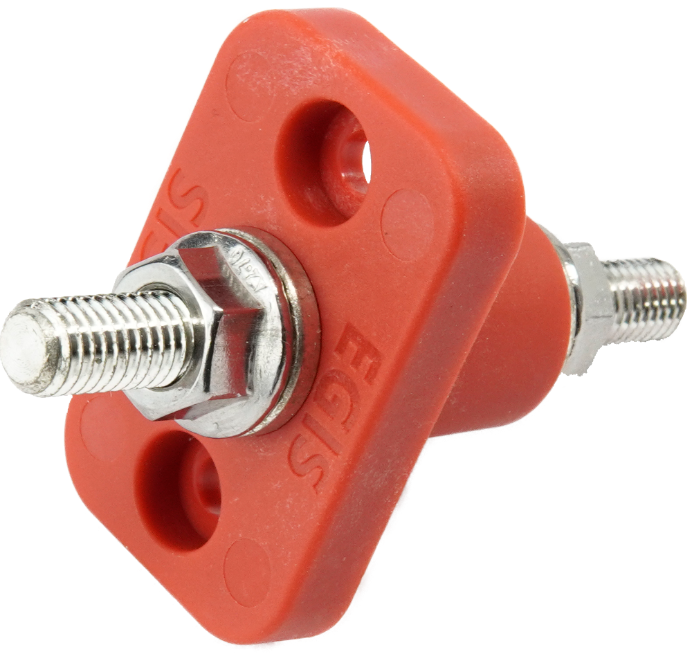 EGIS -  Durchgangsverbinder Bolzen,  rot, M8 (5/16"),