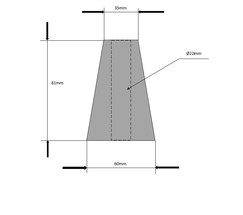 Wellenanode - lange Bauform - Welle ø 22 mm