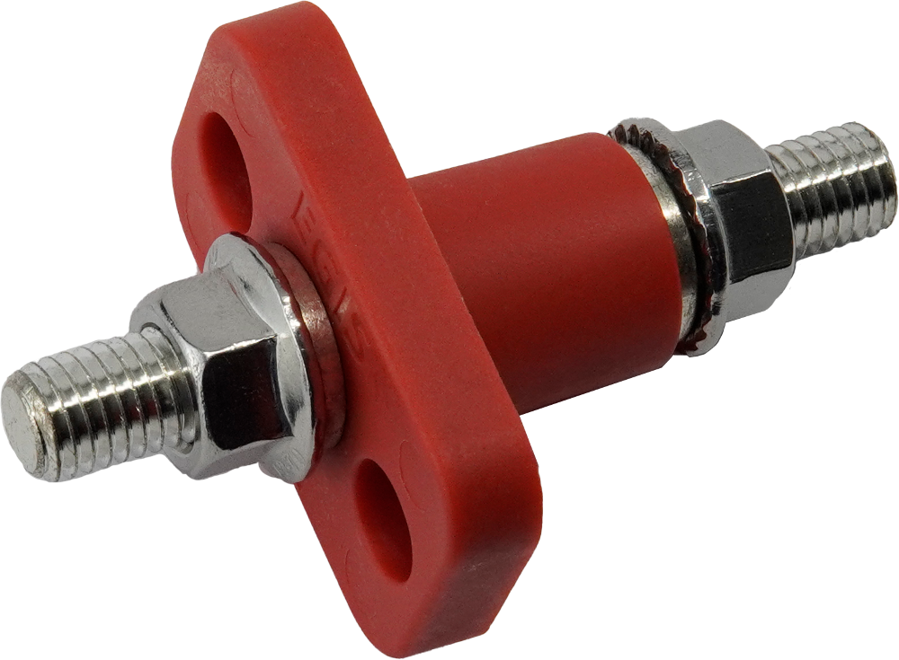 EGIS -  Durchgangsverbinder Bolzen,  rot, M10 (3/8"),
