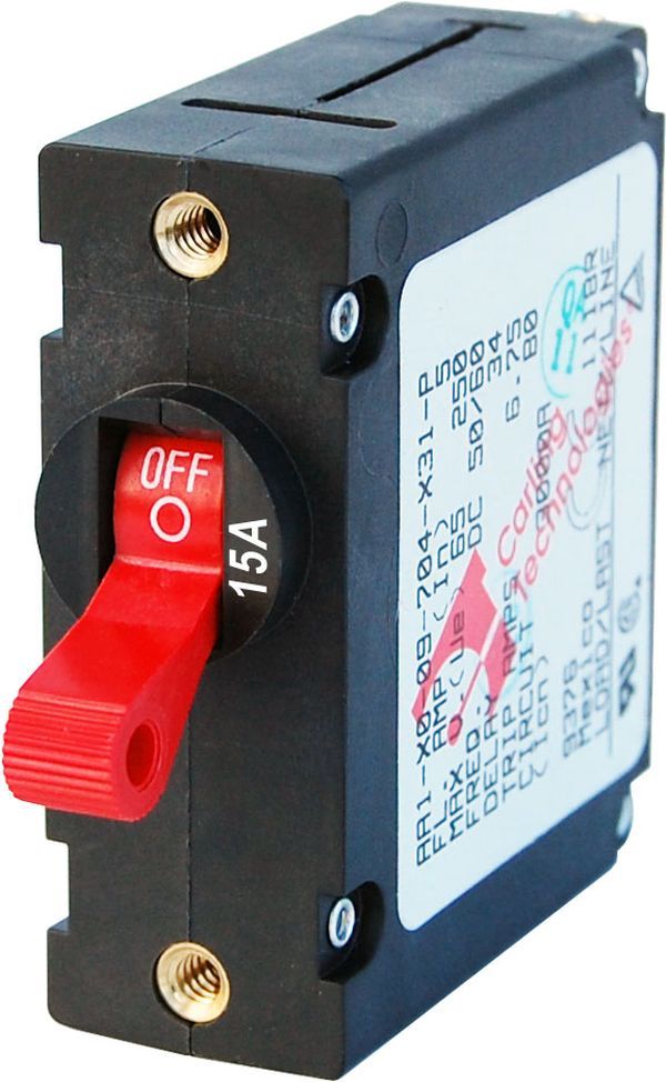 BLUE SEA - Circuit Breaker AA1Toggle 15A Red
