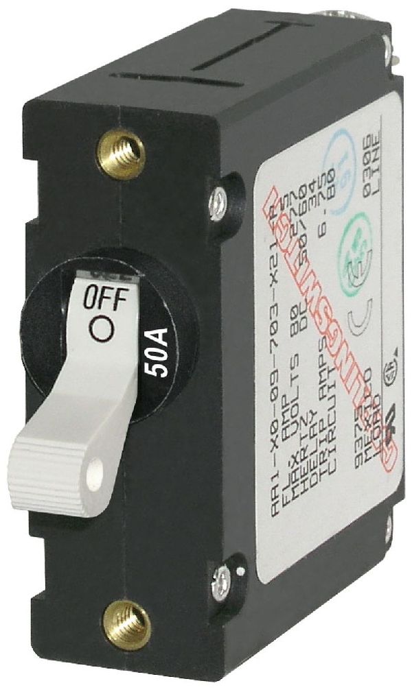 BLUE SEA - Circuit Breaker AA1Toggle 50A Wht