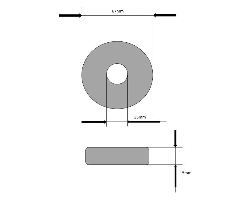 Wellenanode - flache Bauform - Welle ø 35 mm