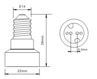 Adapter für E14 (Edison-Sockel) auf G4 (Fassung)
