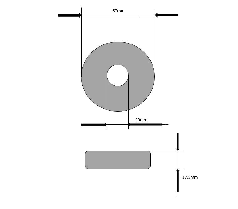 Wellenanode - flache Bauform - Welle ø 30 mm