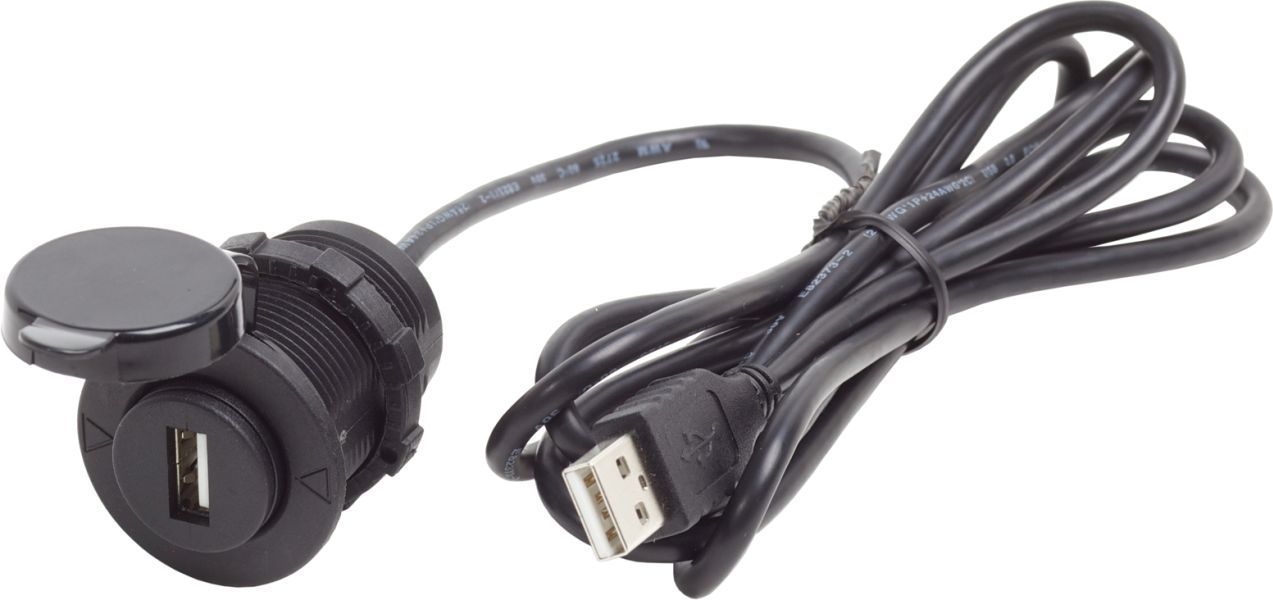 BLUE SEA - USB-Verlängerung mit Einbausteckdose