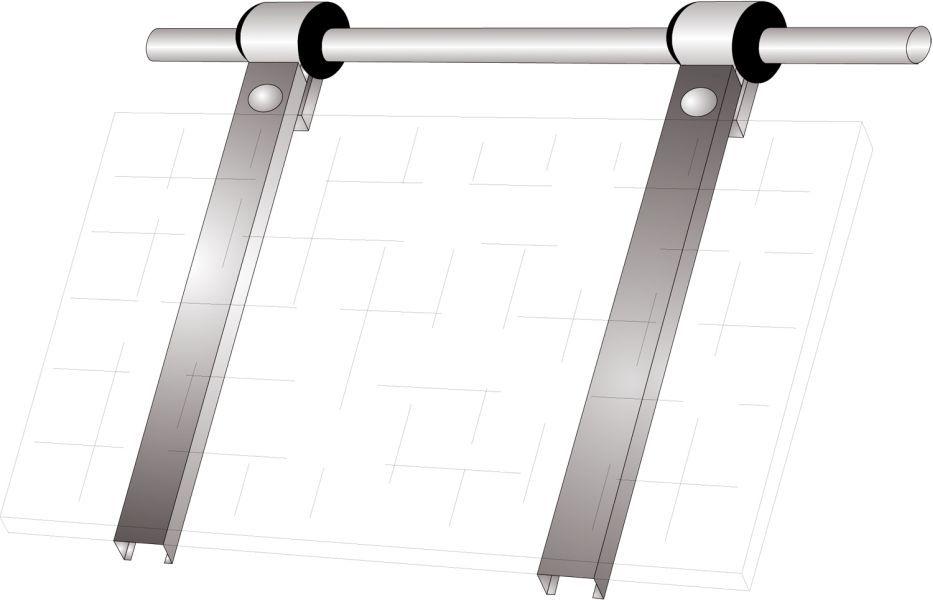 NOA - Relingshalterung für Solarmodule an Ø 25 mm Rohr