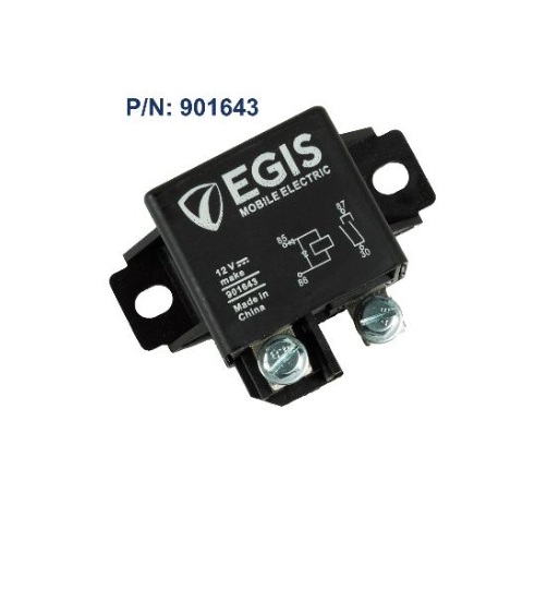 EGIS -  Relais 12V 75 Amp, Dual Diode,