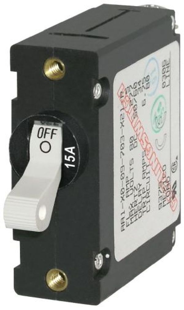 BLUE SEA - Circuit Breaker AA1Toggle 15A, Weiß