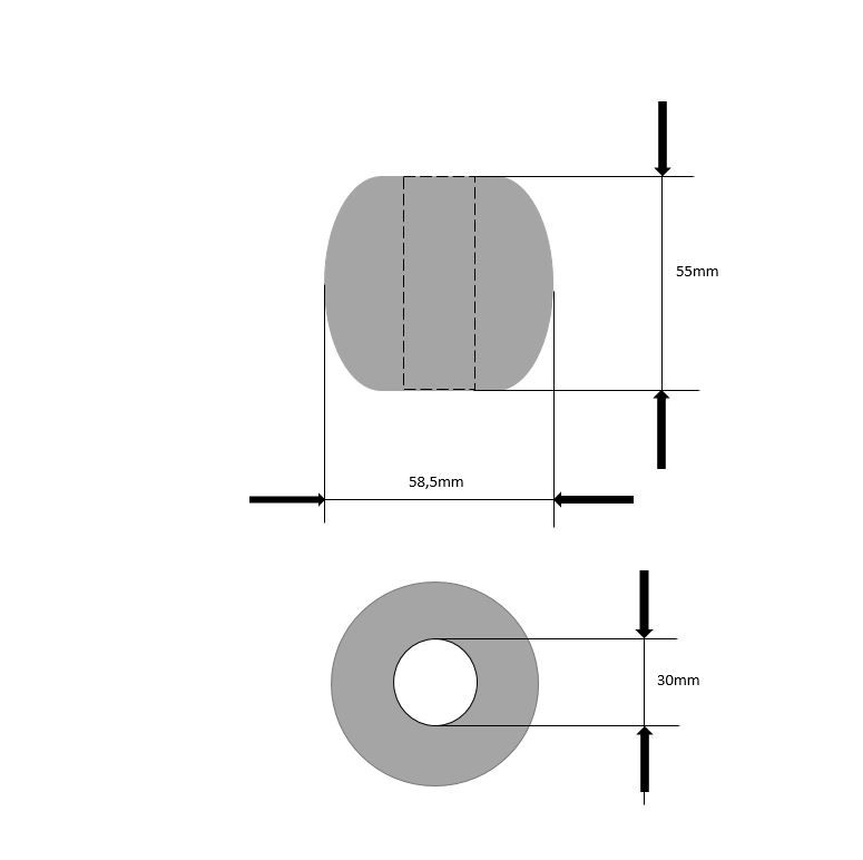 Wellenanode - nussförmig - Welle ø 30 mm
