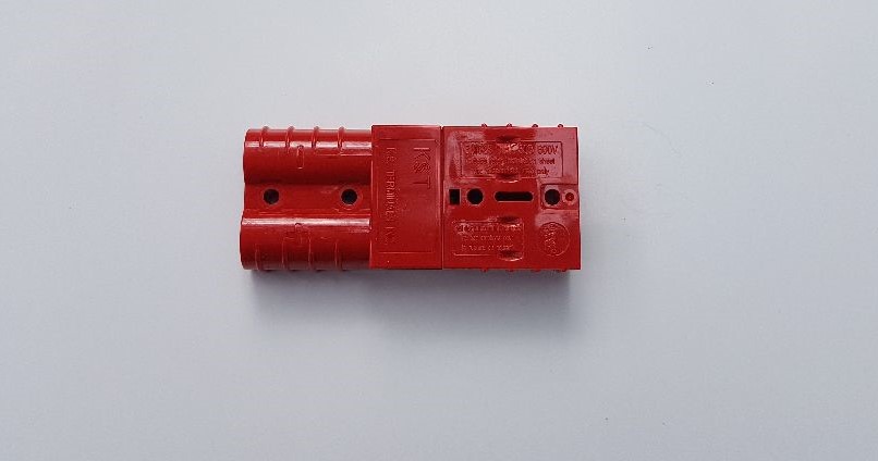 2-polige Steckverbindung, 2-teilig, 50A, 16qmm, rot