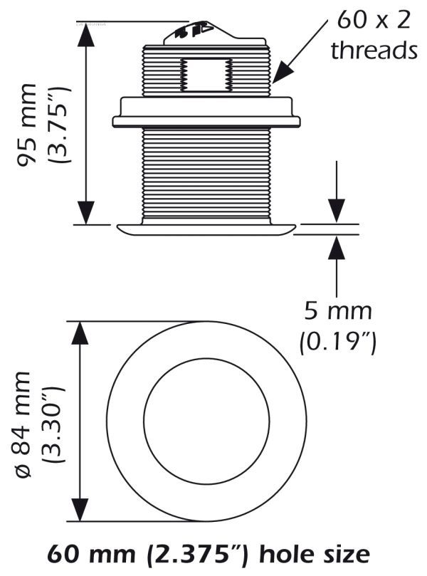 AIRMAR - Geber - B60 Geber, Abstrahlung 20° Blauer Stecker