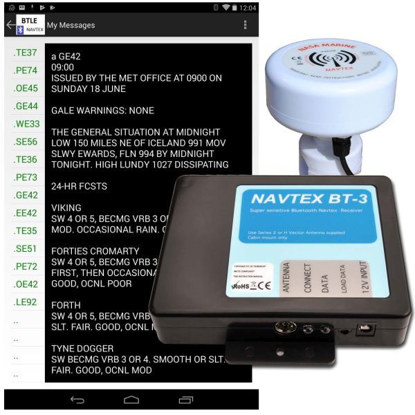 NASA - Bluetooth-Navtexempfänger BT-3 mit HV-Antenne