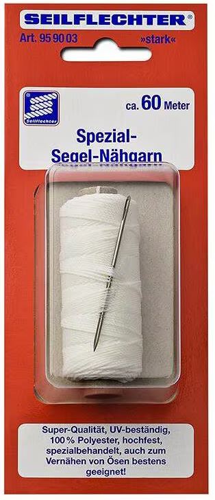 SEILFLECHTER - Segelnähgarn "grob", 60 m + Nadel ca. 0,6 mm