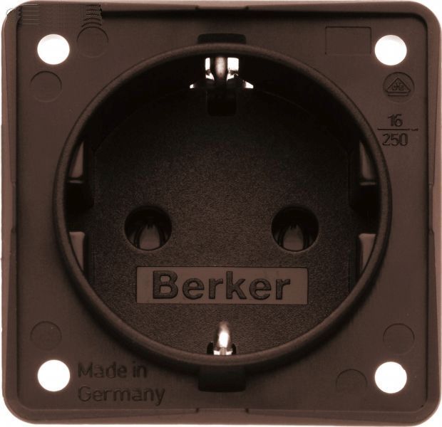 BERKER - Schuko-Steckdose, braun