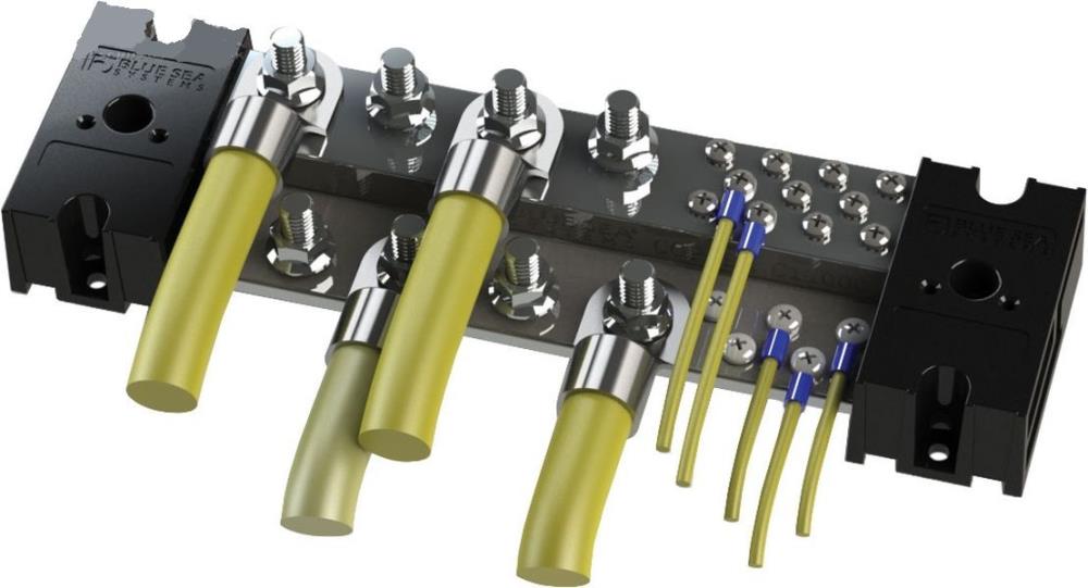 BLUE SEA - Sammelschiene PowerBar 1000 mit 12 Bolzen u Cover