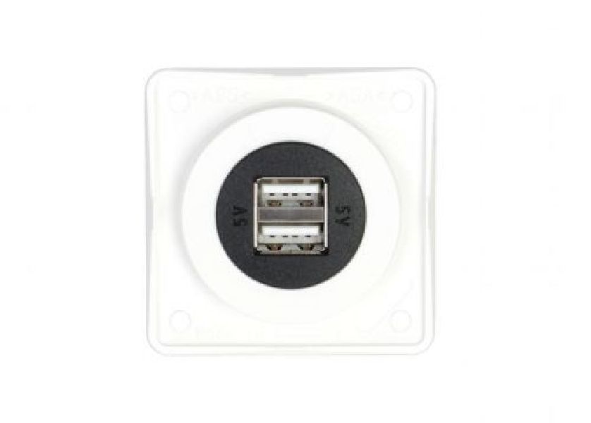 BERKER - USB Doppel Ladesteckdose 5V, 12/24 - weiß