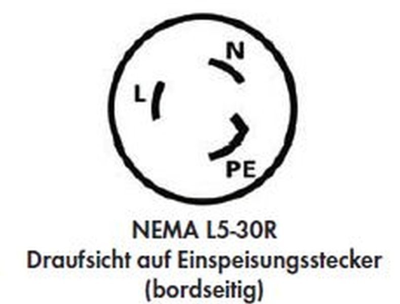 Einspeisungsstecker, NEMA,  Kunststoff - 230 V - 16 A