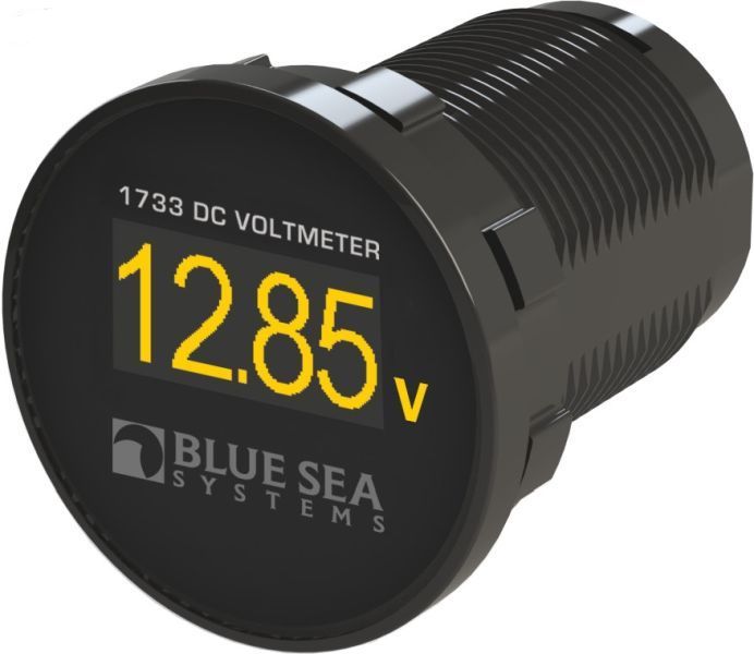BLUE SEA - Voltmeter 12 / 24 V - Mini OLED - gelb