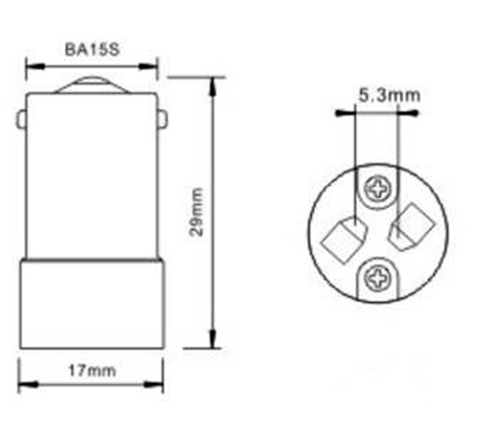 Adapter Bajonett BA15s (1 Fußkontakt) auf G4 (Sockel)