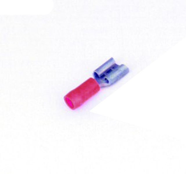 PHILIPPI - Flachsteckhülse 6,3mm, 0,5-1 qmm rot, 10 St.