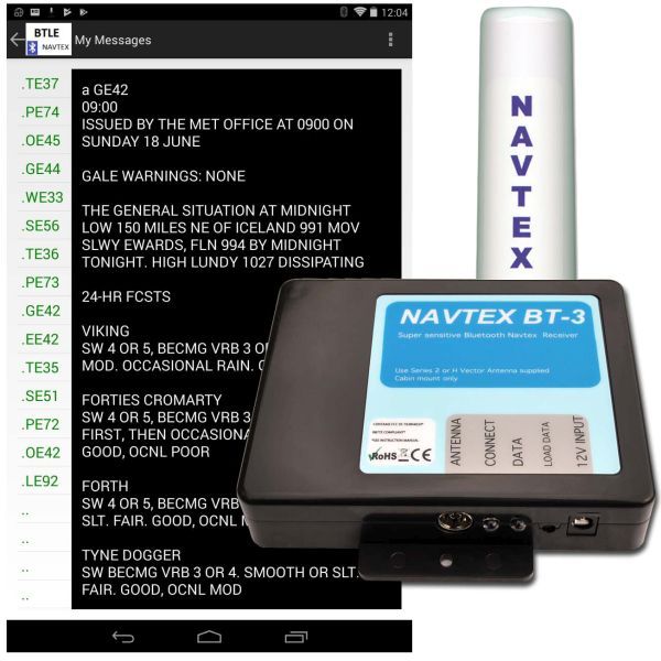 NASA - Bluetooth-Navtexempfänger BT-3 mit S2-Antenne