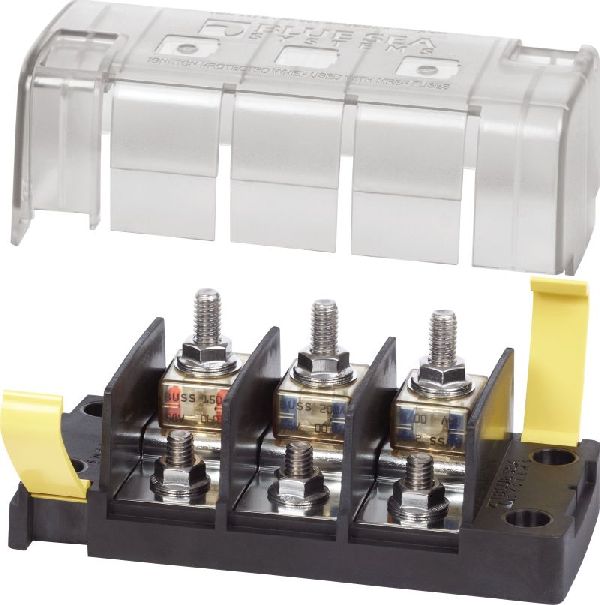 BUSS - 3-fach Sicherungshalter für Bolzensicherung n. gebr.