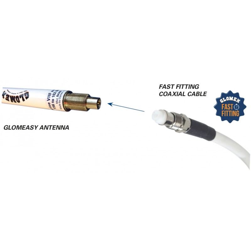 GLOMEX - UKW Antenne - VHF/ FME / 1,2 m - Fiberglas