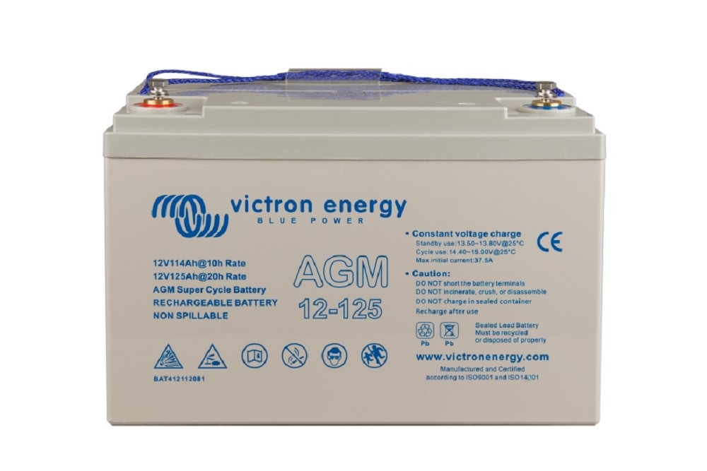 VICTRON - 12V / 125Ah AGM Supercycle Batt. (M8)