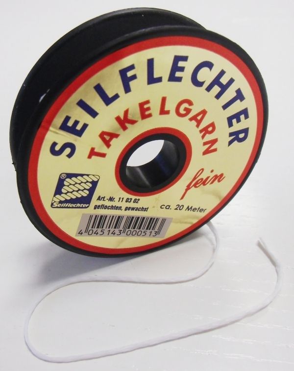 SEILFLECHTER -Takelgarn "mittel", 15 m, 1,5 mm, weiß