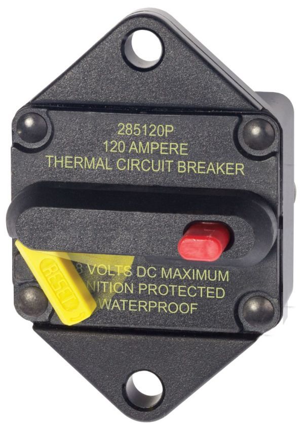 BLUE SEA - 120 A DC - 285-Serie Sicherungsautomat für EINBAU