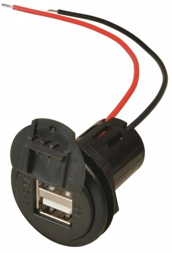 PHILIPPI - USB Doppel-Einbausteckdose mit Deckel